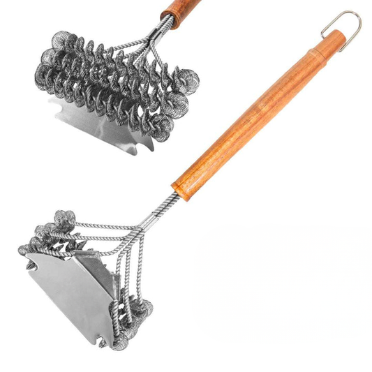 Triple Helix Grill Brush and Scraper