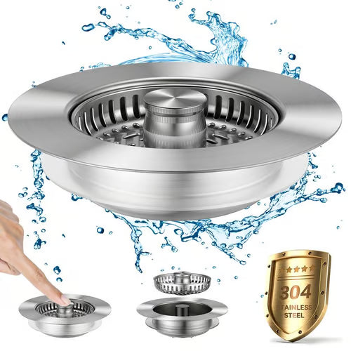 3-in-1 Kitchen Sink Drain Strainer