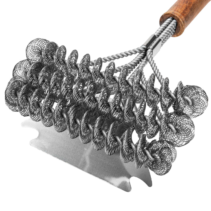 Triple Helix Grill Brush and Scraper
