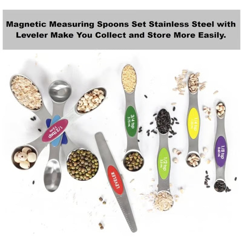 8PCS Magnetic Measuring Spoon Set